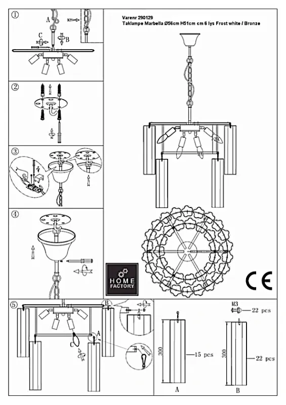 Marbella taklampe Ø56cm | Home Factory