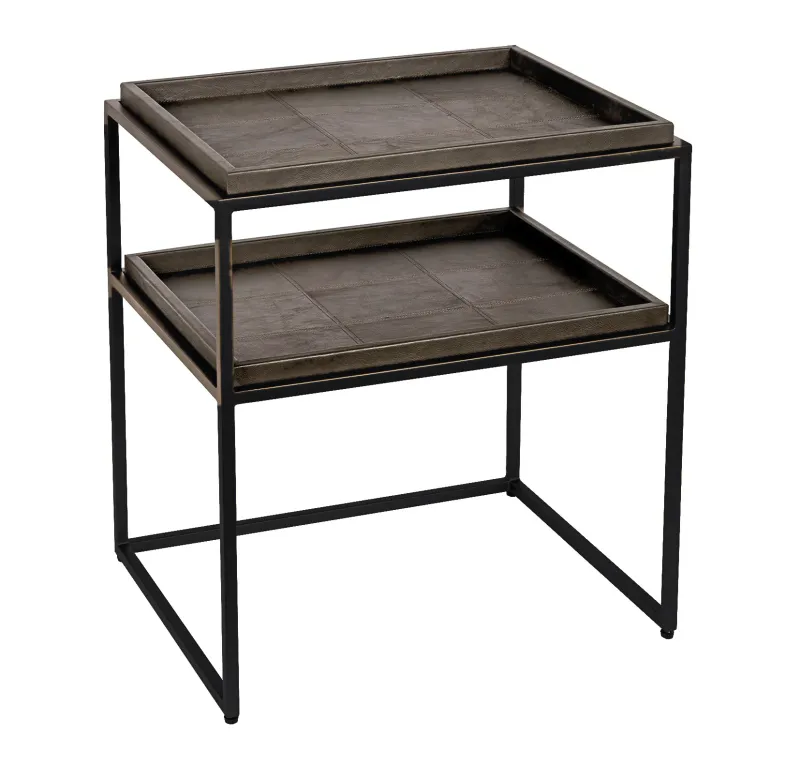 Sidebord i skinn 56x45 cm | Home Factory