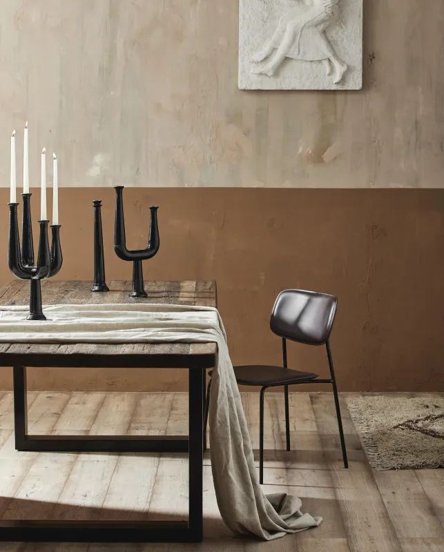 Vintage Iron Wooden Top Raw spisebord | Nordal