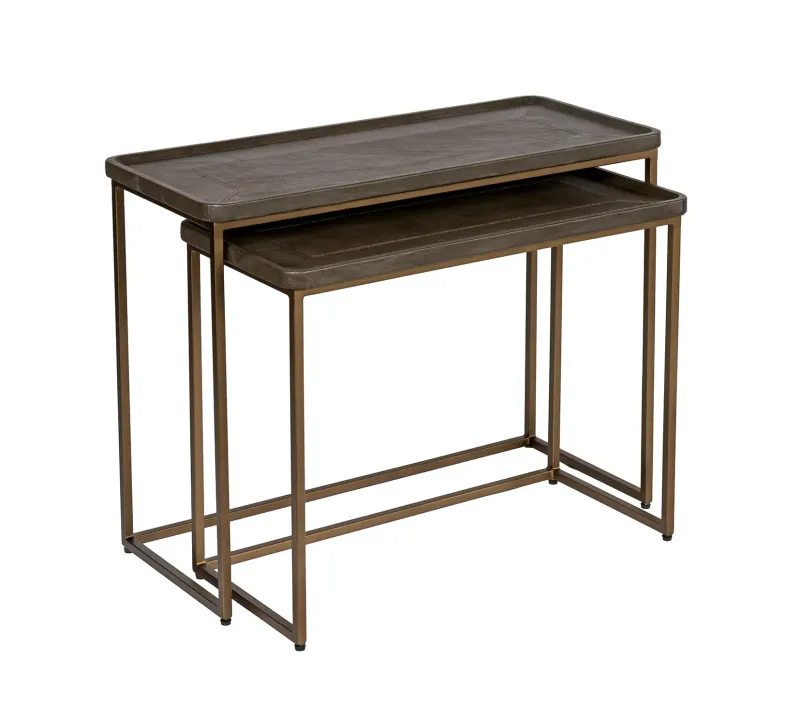 Settbord i skinn, 2-sett | Home Factory