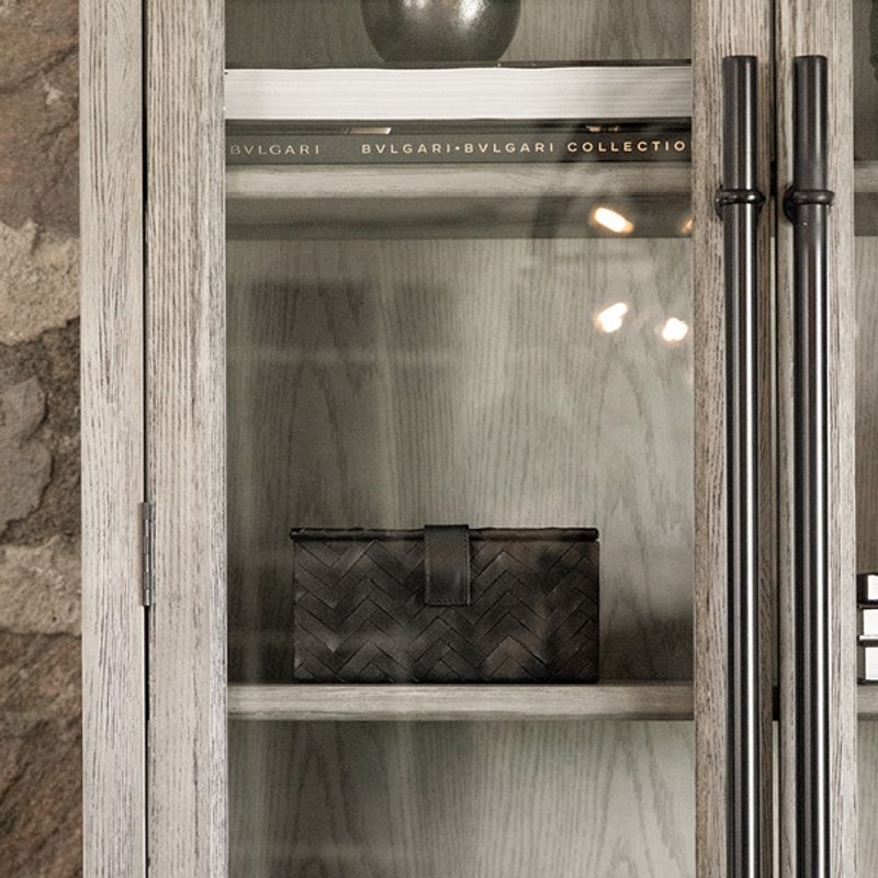 Narbonne Pearl Grey Vitrineskap - Artwood