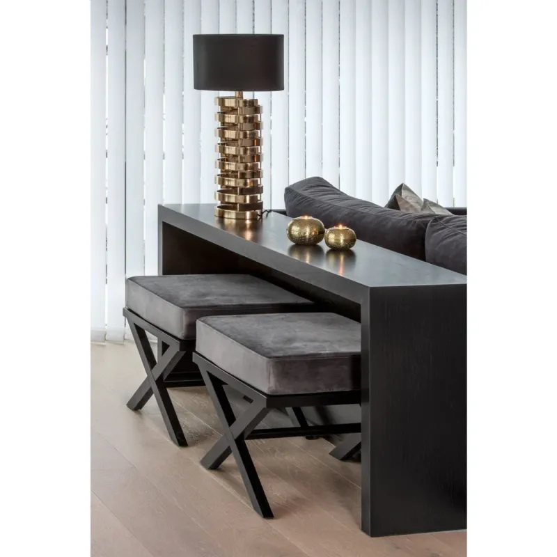 London svart konsollbord m/rygg | Home Factory