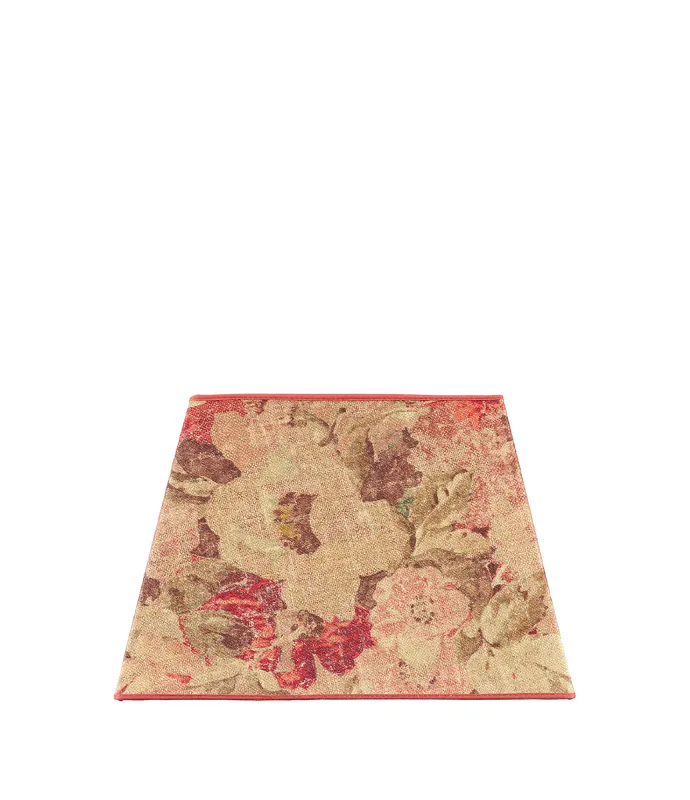 Kvadratisk Rosewood Flower Rouge lampeskjerm | Artwood
