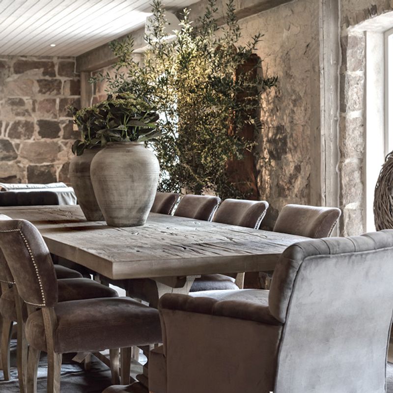 Paris Pebbles Grey (med ilegg) Spisebord - Artwood