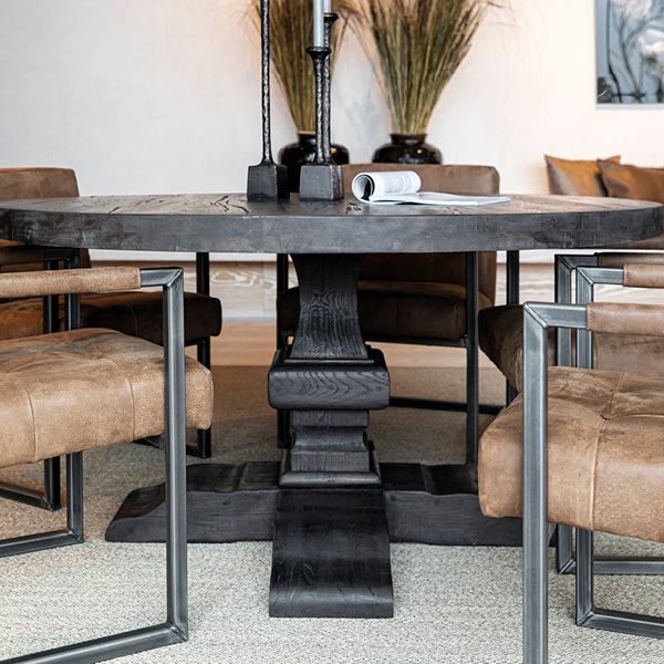 Paris US Brown Rundt ø:150cm Spisebord - Artwood