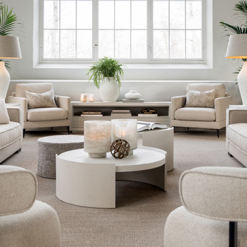 Oakland Ivory Mist Ø100 Sofabord - Artwood