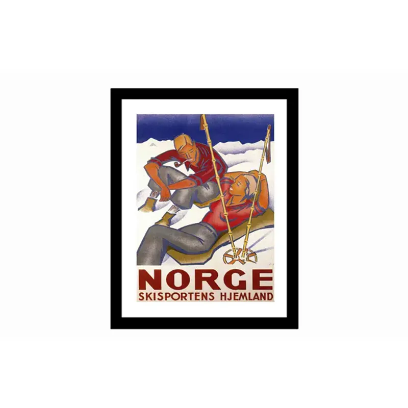 Skisportens hjemland no.2 – bilde med ramme 70x90 cm | Home Factory