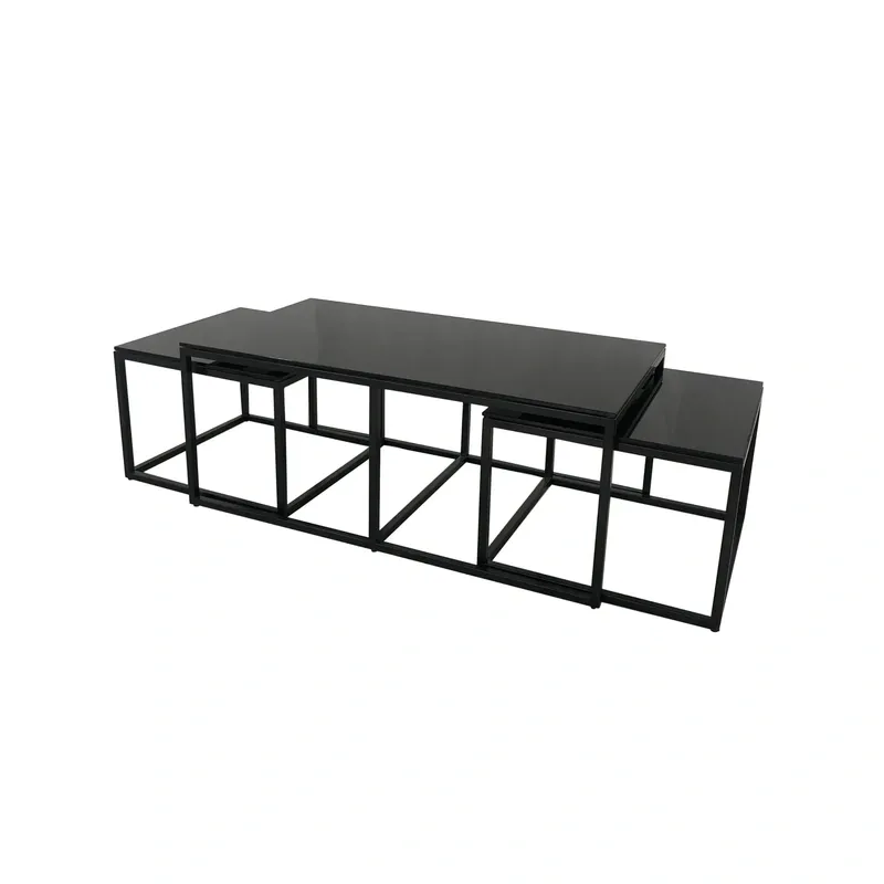 Oceanside glass sofabord 3-set | Home Factory