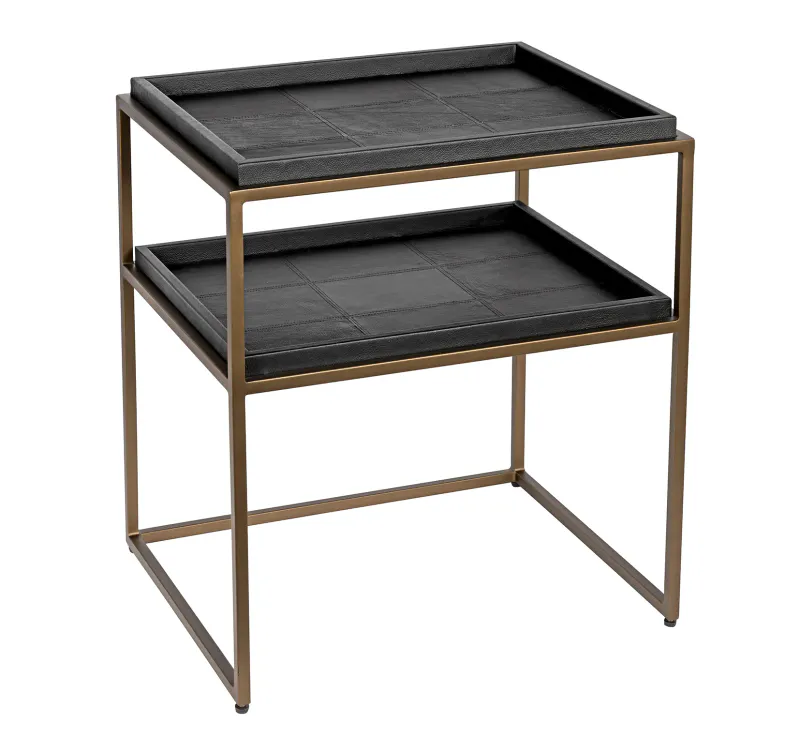 Sidebord skinn 56x45 messing ramme | Home Factory