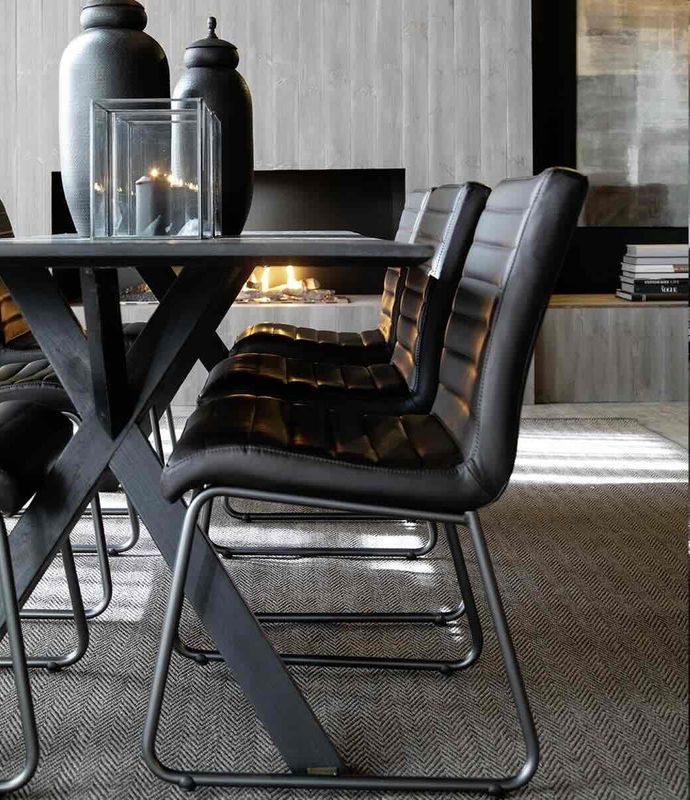 Sabina Easy Matt Svart Taupe Spisestol - Artwood
